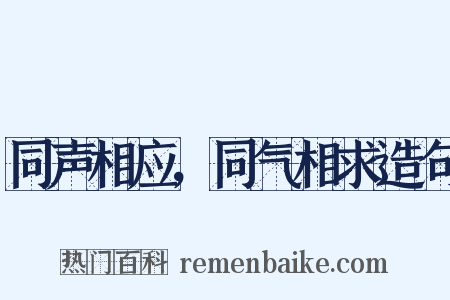同声相应，同气相求造句是什么意思的图片